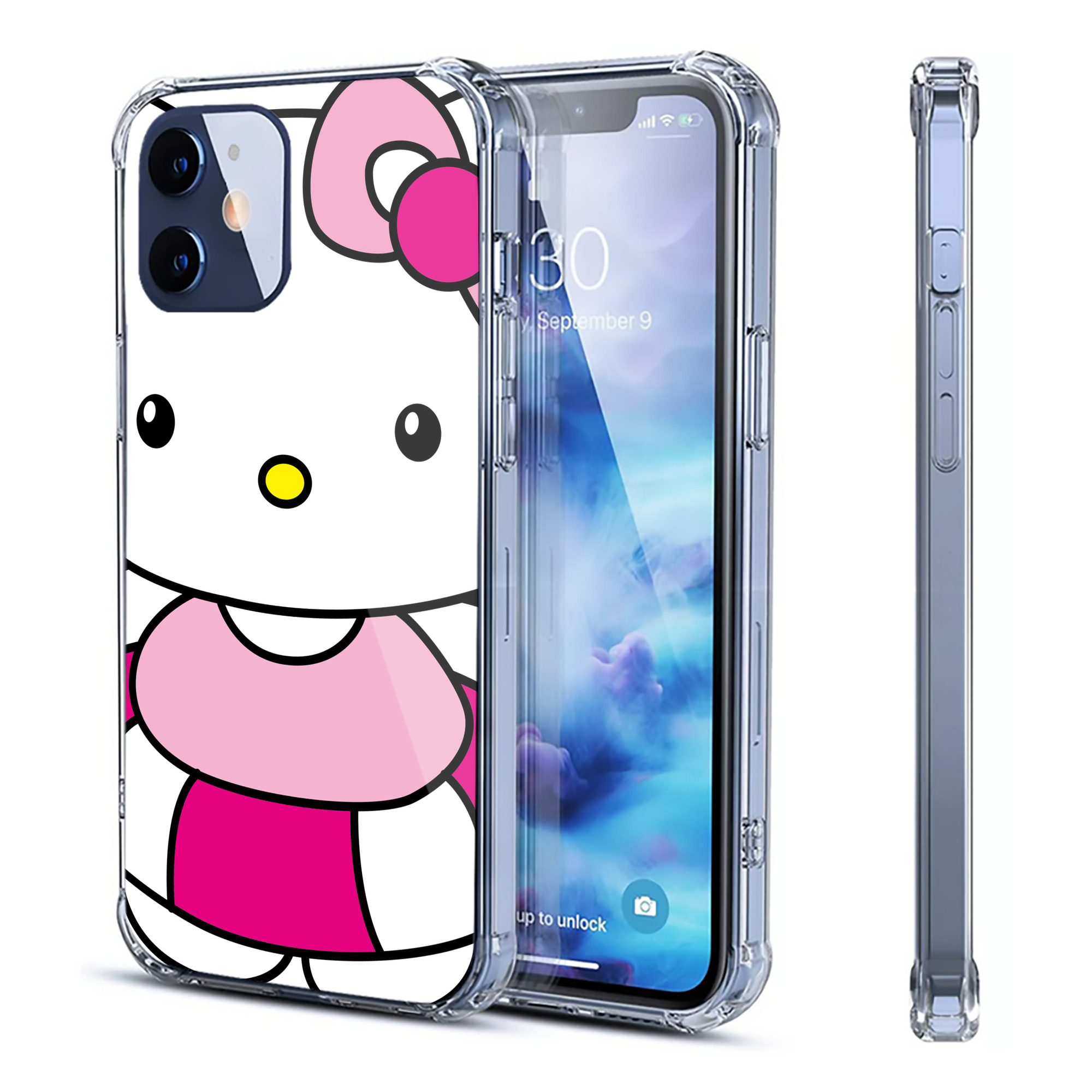 （画像用） Hello Kitty ハローキティ 【iPhone 12シリーズ対応】透明スマホケース（クリアソフトケース）